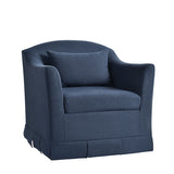 Sara Armchair with Slipcover & Box-pleated Skirt