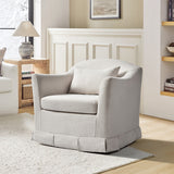 Sara Armchair with Slipcover & Box-pleated Skirt