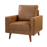 Aurelian Genuine Leather Armchair CAMEL
