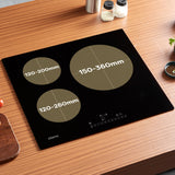 CIARRA 3 Zones Built-in Induction Hob with Boost CBBIH3B-OW