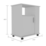 TUHOME Oslo 2-Piece Kitchen Set with Storage Cabinet and Multi-Level Countertop Island, Modern Small-Space Prep Station for Apartments and Homes, 35.4"H x 40.5"W x 27.5"D, White/Walnut