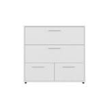 Alpine Four Drawer Dresser with Base Independent Drawers