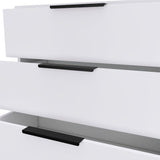 Tuhome Kaia 3 Drawers Dresser with Spacious Storage, Modern Superior Top for Décor, Functional Bedroom Organizer for Clothing and Essentials, Contemporary Space-Saving Furniture with Smooth Metal Hardware