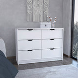 Tuhome Basilea 4-Drawer Dresser with Two Lower Cabinets for Shoes and Accessories, Spacious Bedroom Storage Organizer with Wide Top Surface, Modern Functional Design for Clothes, Footwear and Daily Essentials