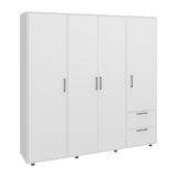 Vance Armoire 200 for Bedroom and Home Storage, Tall Wardrobe Cabinet with Clean Modern Design for Clothing and Household Organization, Space-Efficient Furniture Solution, White Finish