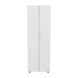 Aurora 70" Tall Bedroom Armoire with Double Doors, Hanging Rod, Two Interior Shelves and Bottom Shoe Shelf, Adjustable Legs, Wall Anchor for Safety, Modern Wardrobe Storage Cabinet