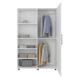 Eco Tall and Efficient Two-Door Freestanding Armoire Storage Solution Slim Vertical Design Perfect for Organizing Clothes Linens or Accessories in Tight Compact Bedroom Spaces
