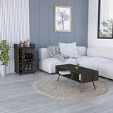 TUHOME Barstow 2-Piece Living Room Set with Storage Cabinet and Open Shelf Organizer, Modern Small-Space Furniture for Living Room, Entryway or Office, 35"H x 21.6"W x 16.3"D, Espresso