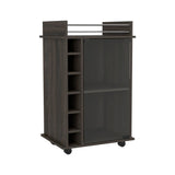 TUHOME Barstow 2-Piece Living Room Set with Storage Cabinet and Open Shelf Organizer, Modern Small-Space Furniture for Living Room, Entryway or Office, 35"H x 21.6"W x 16.3"D, Espresso