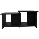 TUHOME Quincy 2-Piece Living Room Set with Storage Cabinet and Open Shelf Organizer, Modern Small-Space Furniture for Living Room, Entryway or Home Office, 35"H x 21.6"W x 16.3"D, Espresso