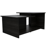 TUHOME Irvine 2-Piece Living Room Set with Storage Cabinet and Open Shelf Organizer, Modern Small-Space Furniture for Living Room, Entryway or Office, 32.32"H x 23.62"W x 14.76"D, Espresso