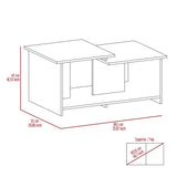 Dallas 2 Piece Living Room Set, Coffee Table + Bar Cabinet