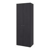Home 6 Piece, 10 Door Closet System, Top Storage Shelves, Wide Armoire for Bedroom Storage and Organization, Natural Oak