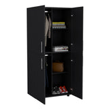 Hazel 70-Inch High Four-Door Armoire Wardrobe Closet Cabinet with Six Storage Shelves, Dual Hanging Rods, Multi-Section Clothing Organizer for Bedroom, Living Room or Home Organization and Freestanding Wardrobe Storage