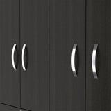 Tuhome Denver Adjustable Armoire with Rods, Double Door Cabinet, Three Drawers, Two Shelves, Modern Storage Solution for Bedroom and Closet