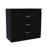 Tuhome Melia Three-Drawer Dresser with Modern Superior Top Surface, Sleek Metal Hardware, Spacious Storage Compartments, Contemporary Minimalist Bedroom Organizer for Clothing, Accessories, and Everyday Essentials