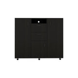 Letna Double Door Cabinet Dresser, Two Drawers, Single Cabinet, Rod