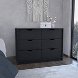 Tuhome Basilea 4-Drawer Dresser with Two Lower Cabinets for Shoes and Accessories, Spacious Bedroom Storage Organizer with Wide Top Surface, Modern Functional Design for Clothes, Footwear and Daily Essentials