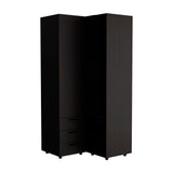 Toulouse Corner Armoire Wardrobe Console Smart Space-Saving Design Featuring Double Access Doors and Multiple Interior Shelves Perfect for Maximizing Storage and Organization in Any Room Corner