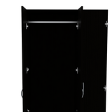 Tuhome Austral Three-Door Armoire with Double Door Hanging Cabinet, Full-Height Shelving Section, Two Spacious Storage Drawers, Modern Multi-Compartment Wardrobe for Organized Bedrooms and Versatile Home Storage
