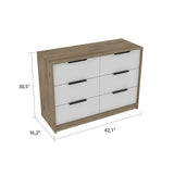 Tuhome Kaia 4 Drawers Dresser with Superior Top, Two Cabinets, Modern Design, Ample Storage for Bedroom Organization