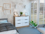 Tuhome Kaia 4 Drawers Dresser with Superior Top, Two Cabinets, Modern Design, Ample Storage for Bedroom Organization