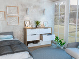 Tuhome Kaia 4 Drawers Dresser with Superior Top, Two Cabinets, Modern Design, Ample Storage for Bedroom Organization