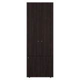 Home 3-Door Closet System with Five Interior Shelves and Hanging Rod, Freestanding Bedroom Storage Organizer, Clothes and Shoes Organizer for Utility or Laundry Rooms, Modern Wardrobe Furniture