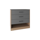 Alder 27" High 3-Drawer Dresser with Open Shelf, Bedroom Storage, Entryway Sideboard, Compact Storage Unit for Clothes, Accessories, Decor, Modern Home Organizer