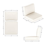 Deep Seating Cushion Set - Seat 25 x 25.5 x 5 | Back 25 x 18 x 5