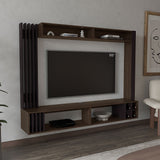 TUHOME Bremmen Entertainment Center with TV Panel, Open Shelving and Concealed Storage Compartment, Modern Media Console for Organized Living Rooms or Bedrooms, Functional Display and Device Organization for Contemporary Homes