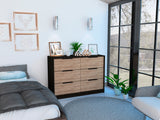 Tuhome Kaia 4 Drawers Dresser with Superior Top, Two Cabinets, Modern Design, Ample Storage for Bedroom Organization
