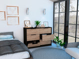 Tuhome Kaia 4 Drawers Dresser with Superior Top, Two Cabinets, Modern Design, Ample Storage for Bedroom Organization