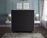 Candace Acrylic Contemporary Bed - Elegant Velvet Design with Deep Tufting & Sturdy Wood Frame