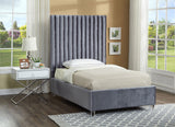 Candace Acrylic Contemporary Bed - Elegant Velvet Design with Deep Tufting & Sturdy Wood Frame
