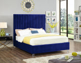 Candace Acrylic Contemporary Bed - Elegant Velvet Design with Deep Tufting & Sturdy Wood Frame