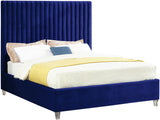 Candace Acrylic Contemporary Bed - Elegant Velvet Design with Deep Tufting & Sturdy Wood Frame