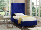Candace Acrylic Contemporary Bed - Elegant Velvet Design with Deep Tufting & Sturdy Wood Frame