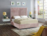 Candace Acrylic Contemporary Bed - Elegant Velvet Design with Deep Tufting & Sturdy Wood Frame