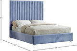Candace Acrylic Contemporary Bed - Elegant Velvet Design with Deep Tufting & Sturdy Wood Frame