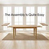 Chandler 63"-95" Large Wood Rectangular Extendable Dining Table