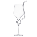 Straw Wine Glass, Spiral Vampire Wine Glass | 16oz