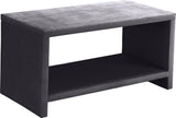 Cleo Contemporary Night Stand – Stylish Velvet Upholstered Design with Open Shelf for Storage