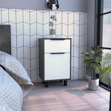 Tuhome Kaia Z Nightstand with Single Drawer, Lower Cabinet Storage, Superior Top Surface and Modern Four-Leg Design, Functional Bedside Organizer for Essential Items and Contemporary Bedroom Furniture Arrangements