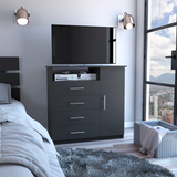 Tuhome Sierra Freestanding Dresser with Four Drawers, One Cabinet, One Open Shelf, Modern Design for Bedroom Storage and TV Stand