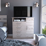 Tuhome Sierra Freestanding Dresser with Four Drawers, One Cabinet, One Open Shelf, Modern Design for Bedroom Storage and TV Stand