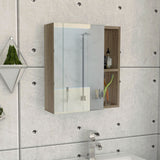 Tuhome Labelle Medicine Cabinet with Mirrored Single Door, Five Internal Shelves, Open Display Storage and Modern Wall-Mounted Design for Organized, Accessible and Stylish Bathroom Essentials Management
