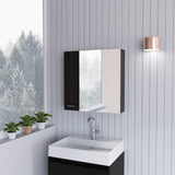 Sines Mirror Medicine Cabinet with Double-Door Mirrored Front, Four Interior Storage Shelves, Minimalist Wall-Mounted Design and Space-Saving Bathroom Organization for Daily Essentials and Modern Home Convenience