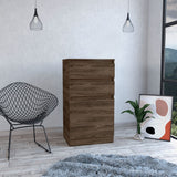 Kamelot Dresser with Built-In Jewelry Box, Mirrored Lift-Up Shelf, Single-Door Cabinet, Two Storage Drawers and Modern Multi-Functional Design for Bedroom Organization, Beauty Routines and Elegant Everyday Convenience