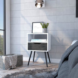 Otom Nightstand with Spacious Superior Top, Open Storage Shelf, Smooth-Glide Drawer and Four-Leg Modern Design for Organized Bedside Convenience, Decorative Display and Functional Everyday Use in Any Bedroom Setting